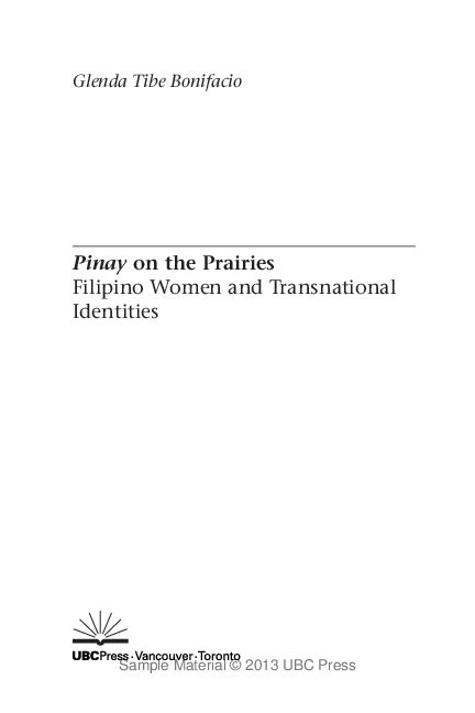 (PDF) Pinay on the Prairies: Filipino Women and Transnational .